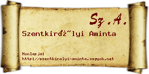 Szentkirályi Aminta névjegykártya
